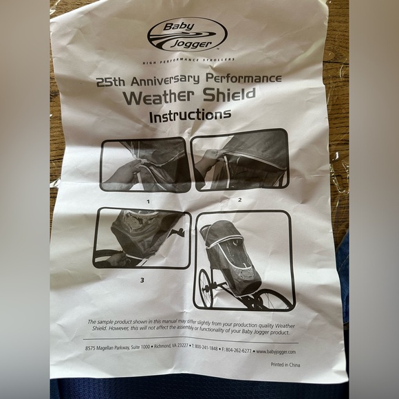 Baby Jogger brand weather shield 25th anniversary edition! NWOT - Picture 7 of 7